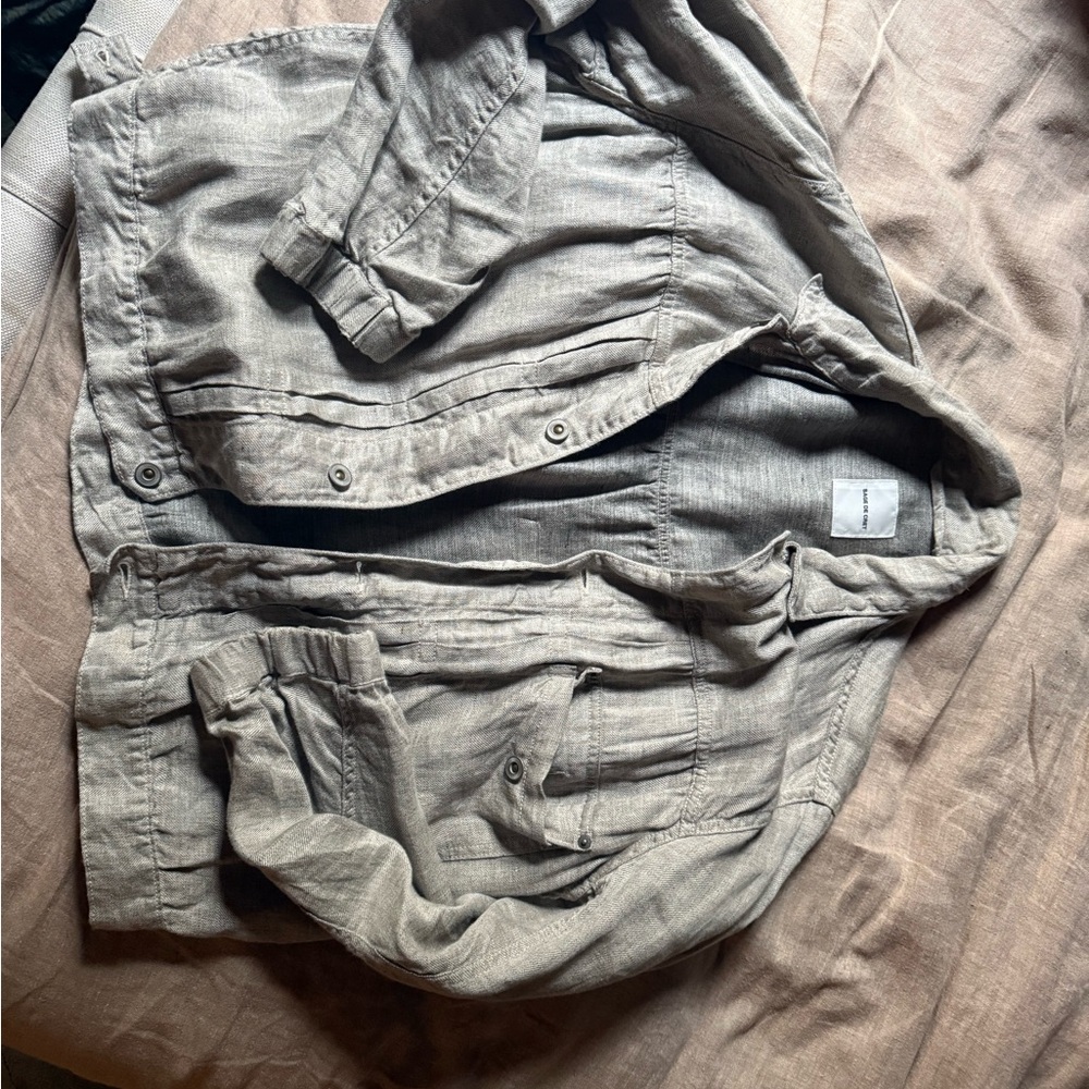 Men's Gray Lightweight Shirt Jacket